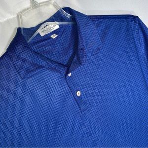 Peter Millar Summer Comfort polo‎ shirt size medium blue